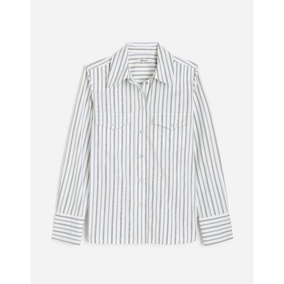 Madewell Tops - Madewell Poplin Western Snap Front Shirt NWT